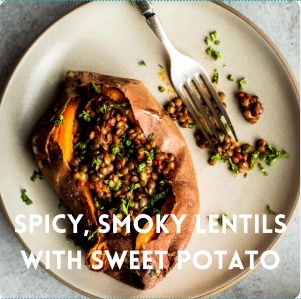 Spicysmokylentilswithsweetpotato